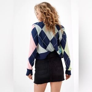 American Eagle Hi Rise Denim Mini Skirt